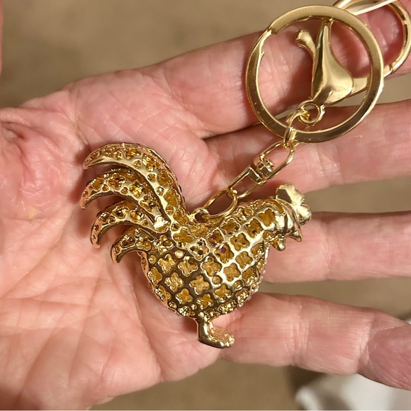 ROOSTER Blingy Purse Charm KEY CHAIN New - Picture 5 of 5